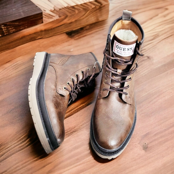 GUESS Men's Citizen Fashion Boot, Medium Brown, 10.5 - Picture 7 of 7